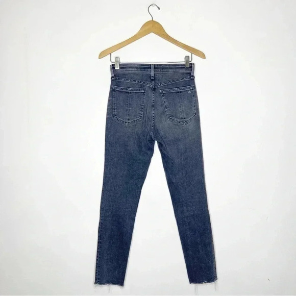Rag & Bone Gray Nina High Rise Skinny Jeans Raw Hem Size 26 - Picture 10 of 11